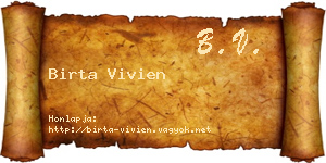 Birta Vivien névjegykártya
